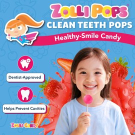 Zollipops - Holiday Strawberry Pack - Clean Teeth Lollipops, 3.1 Oz