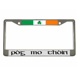 Pog Mo Thoin Irish Ireland License Plate Frame| Car Accessories Auto License Plate Frame Car Tag Holder Cover