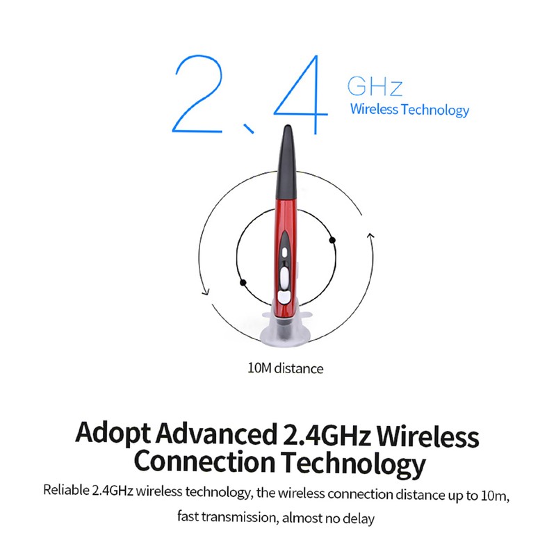 2.4GHz Wireless Optical Pen Mouse Ergonomic Pen Mouse with Adjustable