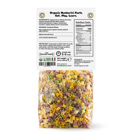 Food to Live Organic Numberini Pasta - Eat. Play. Learn, 8.8 oz (Pack of 1) – Multicolor Italian Fun Kid's Pasta, Made with Roots and Vegetables, Non-GMO, Bulk