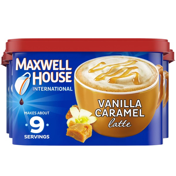 Maxwell House International Vanilla Caramel Latte Mix, 8.7 OZ, 4-Pack