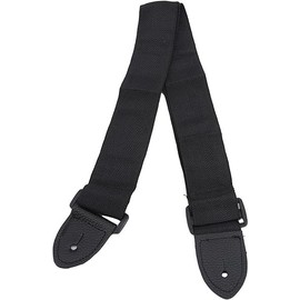 Black Guitar Strap with Lock Button Vintage Sturdy Bass Strap Portable Music Accessories for Outdoor Performances Guitar and Bass Accessories
