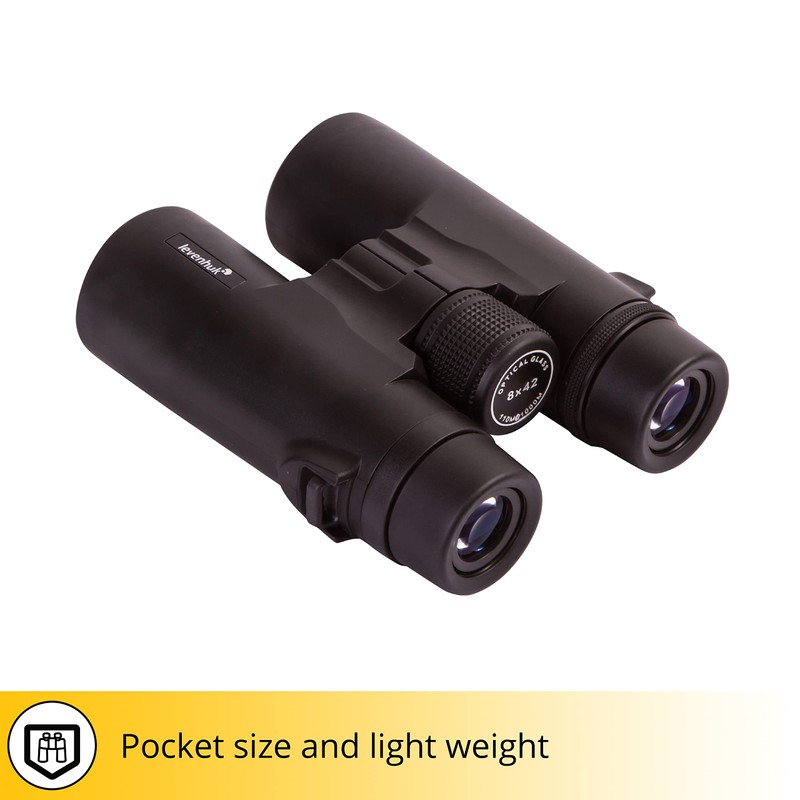 Levenhuk Karma Base 8x42 Compact Travel Binoculars with Close Focus