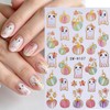 Halloween Ghost Embossed Nail Sticker 10PCS 3/5D Self Adhesive Nail