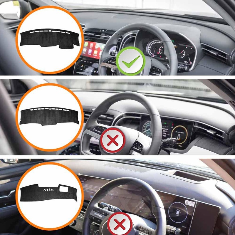X-CAR Dash Mat for Hyundai Tucson Elite 2021-2024 Non-Slip Microfiber
