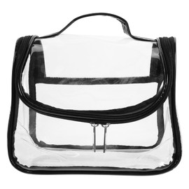 VICASKY Transparent Cosmetic Bag Portable Handheld Makeup Organizer for Travel Stylish Toiletry Storage for Everyday Use Elegant Design for Makeup Items