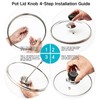 4 Pcs Universal Pot Lid Knobs with 3 Sizes Screws,Pot