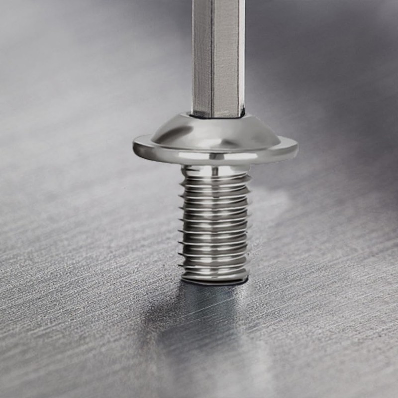 Drenky 10 Pcs Flanged M8 X 35mm Stainless Steel Pan