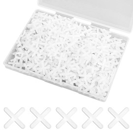 500 Pcs 3mm Floor Wall Ceramic Tile Spacers 1/8 Inch Tiles Leveler Spacers Plastic Tile Leveling System Clips White Cross Spacer Floor Replaceable Levelers for Ceramic Tiles and Stone Installation