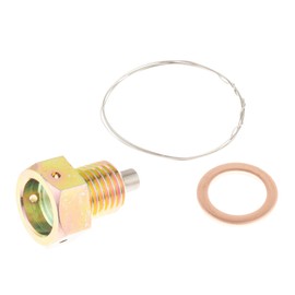 Kijima 105-1202 Motorcycle Parts Wire Lock Drain Bolt, Steel, Honda/Yamaha/Kawasaki Screw Diameter 0.5 inch (12 mm), Pitch: 0.06 inch (1.5 mm), Screw Length: 0.5 inch (12 mm), Flat Diameter 0.7 inch