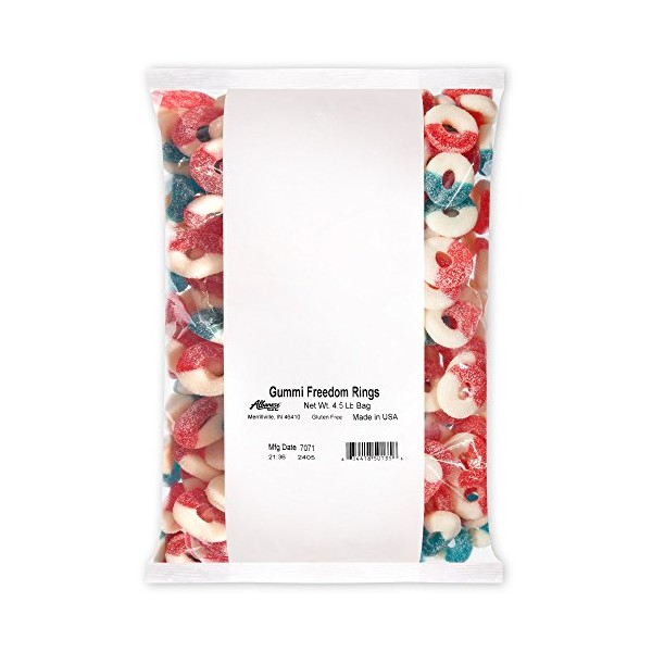 Albanese Candy, Gummi Freedom Rings, 4.5 Pound Bag