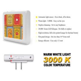 Plug in Dimmable LED Night Light with Dusk to Dawn Auto Sensor, Adjustable Brightness, Warm Light, Auto On-Off Nightlight for Bathroom, Hallway, Nursery, Bedrooms - Bistro Signs