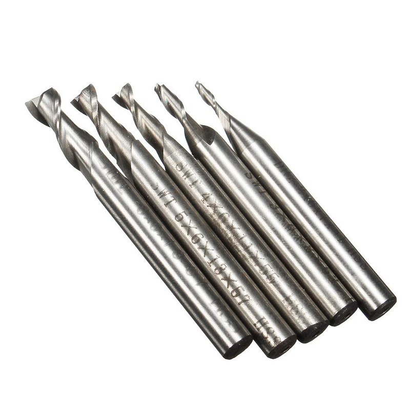 ChaRLes 5 Pieces 2 Flute 2/3/4/5/6 mm 6 mm Shank