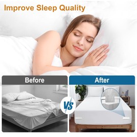 BEZHGOC Bed Sheet Holder With Lock Strips, 4 Pcs Sheet Lock Non-Slip Heavy Duty Bedsheet Fasteners Removable Fitted Bedsheet Corner Holders for Mattress Protectors, Blankets, Bedding (Grey)