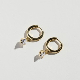 Nickel & Suede Gold Ellie Huggies