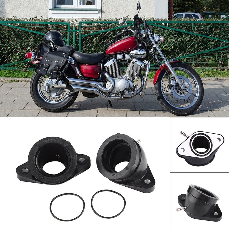 Keenso Motorcycle Carburettor Interface Adapter, 2 Pieces Motorcycle Rubber Carburettor