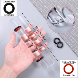 lurora2021 Pack of 2 Acrylic Clay Rollers, Polymer Clay Tools, Solid Acrylic Clay Roller, Polymer Clay Accessories, Transparent Clay Roller, Acrylic Rod for Sculpture Making, Crafts, DIY Rolling Tools