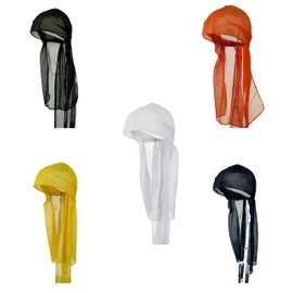 Durag Stocking Cap Nylon Wave Cap Pack Navy Blue Black Yellow Orange White