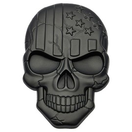 WOONEKY Emblema Decorativo De Calavera 3d Pegatinas De Zinc Para Coches Motos y Más