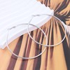 Iaceble Minimalist Silver Hoop Earrings Large Metal Round Earrings Oversize