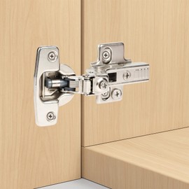 10 Pack Frameless Inset Soft Close European Cabinet Hinges,4D Adjustment Speed Control,45~110° Open Angle,Clip On,Stainless Steel Concealed Hinges