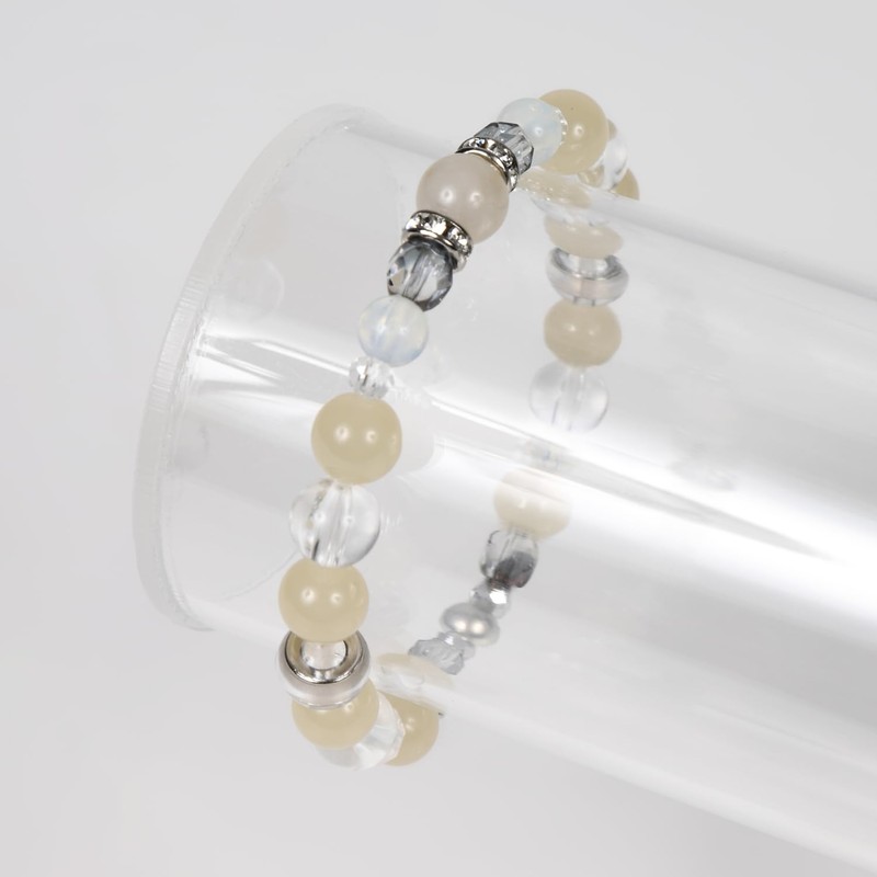 [MIONO] 【AIR SEVEN】天然石 磁気ループ レディース 管理医療機器 コリ 血行改善 (イエロージェイド)