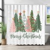 Fitumiw Merry Christmas Shower Curtain 72" x 72" Christmas Trees