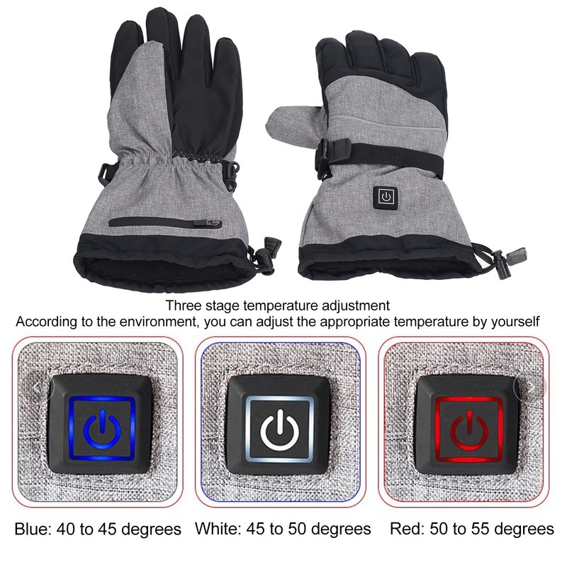 One Pair Electric Heated Gloves Smart Waterproof Unisex One Size