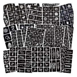 Xmasir Juego De Plantillas De Tatuaje Temporal Con Purpurina