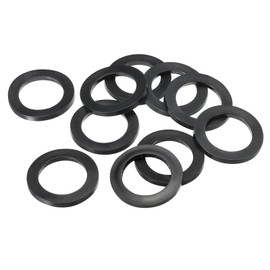 PATIKIL M32 Rubber Flat Washer, 10 Pack 32mm ID 45mm OD 4mm Thick Sealing Spacer Gasket Ring for Faucet Pipe Water Hose Fastener Bolt, Black