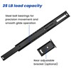 LONTAN 2 Pcs Black Center Mount Drawer Slides 14 Inch