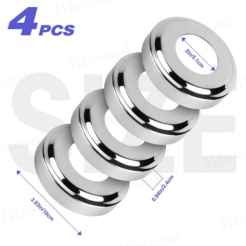 Universal Fit Pool Ladder Escutcheon Plates 4Pack,Blasoul Stainless Steel Cover