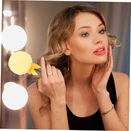 Healeved Daisy Fluffy Plush Powder Puff for Body and Comfortable Bowknot Design Boys and Girls Adults Use