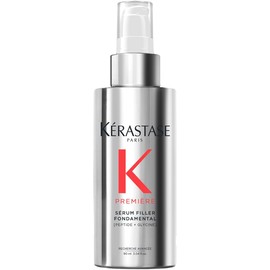 KÉRASTASE Premier Serum Filler Fondamental Actúa para Sellar y Rellenar las Hebras de Cabello y Protegerlos del Calor Dejando el Cabello Brillante y Fuerte Con Péptido y Glicina 90ml