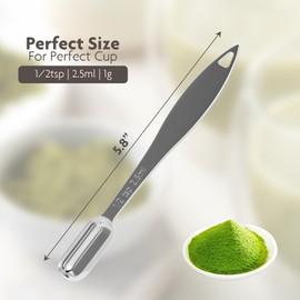 TREMENDRY 1g (1/2tsp|2.5ml) Matcha Scoop, Stainless Steel Measuring Spoon for Matcha Tea Powder