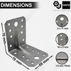 HAFD Corner Braces Brackets Heavy Duty Wooden Angle Metal Steel