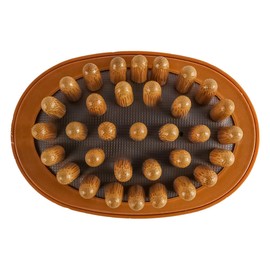 Laroal 2PCS Meridian Brush Meridian Massage Brush Brush Soothing Wooden Cushion Meridian Massage Brush