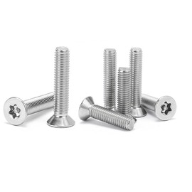 ANSIEDIO Torx Countersunk Screws Bolts with Column Stainless Steel Flat Head Hexagon Socket with Needle Anti-theft Screw, M4×40mm,20 pcs