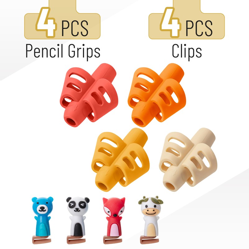 Mr. Pen- Pencil Grips for Kids Handwriting, 4 Pack with