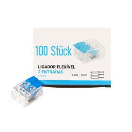 Maxled, Light is Led! Connection Terminals, Clamps 2-Pin Conductor, Pack of 100 Cable Connectors, Cable Clamps for All Conductor Types Worldwide, Solid Wire 0.2-4 mm², Connection Terminals Beach Wire