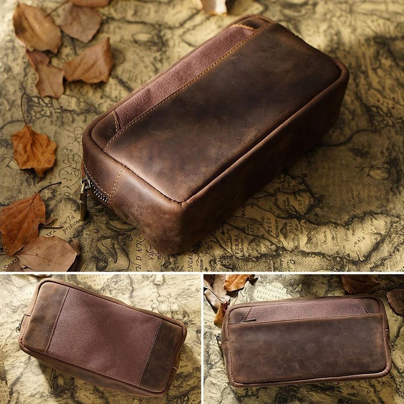 Leather Pencil Case, Large Retro Pencil Case, Multifunctional Pencil Case,