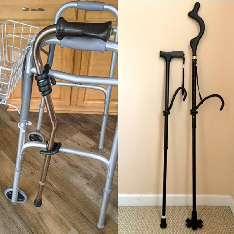 Swantú Walking Stick Holder Foldable Cane Holder Crutches Flexible Hook