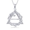 Qyvit Therian Symbol Necklace 925 Sterling Silver Therian Snake Necklace
