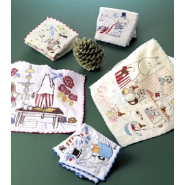 Marushin 1405008200 Mini Towel, Moomin, Approx. 9.8 x 9.8 inches (25 x 25 cm), Favorite Places