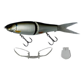 STRIKEBAITS Silver Shad Riser Glidebait Jointed Swimbait Fishing Lure, Vibrant Design, Hard Plastic Bait with Treble Hooks, Great Value, Freshwater, Saltwater Lure