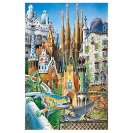 Educa The Smallest 1000 Piece Jigsaw Puzzle in the World for Adults | Gaudi, Collage Miniature. Includes Fix Puzzle Glue. Dimensions: 30 x 46 cm. Ages 14 and up (20376)