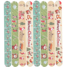 CALLARON Christmas Emery Boards 12Pcs Nail File Christmas Nail File Manicure Pedicure File Nail File grit Nail grit for Women Girls Natural Acrylic Nail Christmas Acrylic Nail