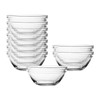 SKTMH 10Pcs Mini Glass Bowls 2.4Oz Small Prep Bowls Stackable