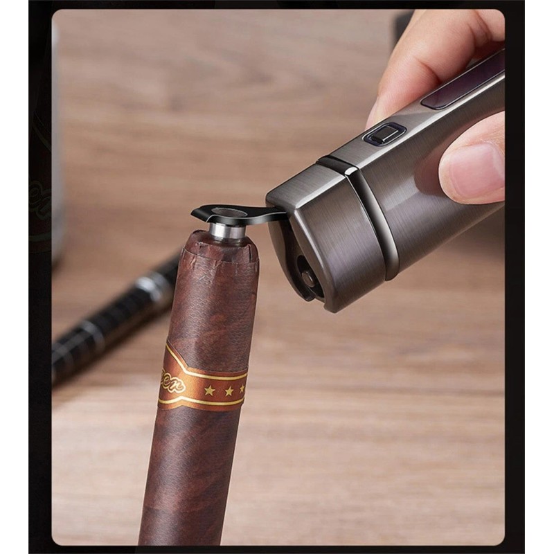 The Vintage Lighter Triple Flame Cigar Torch Lighter Butane Lighter