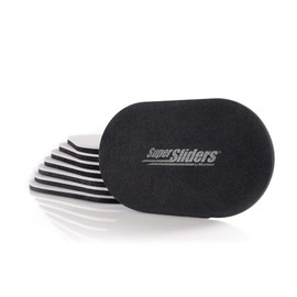 SuperSliders 4705395N Reusable XL Heavy Furniture Sliders for Hardwood Floors- Felt Floor Protectors, 9-1/2” x 5-3/4” Linen (8 Pieces), 8 Pack